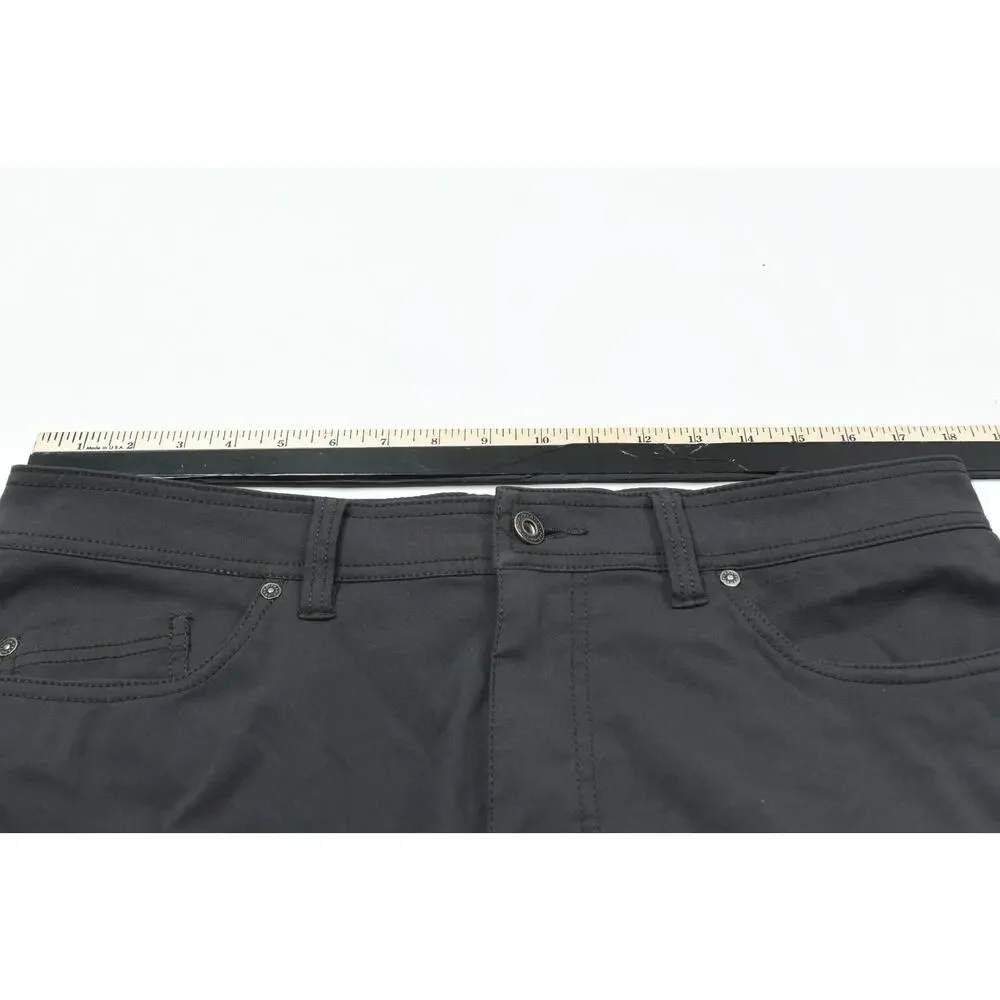 prANa Brion Pants Mens 36 Gray Slim Fit Nylon Stretch Lightweight Hiking